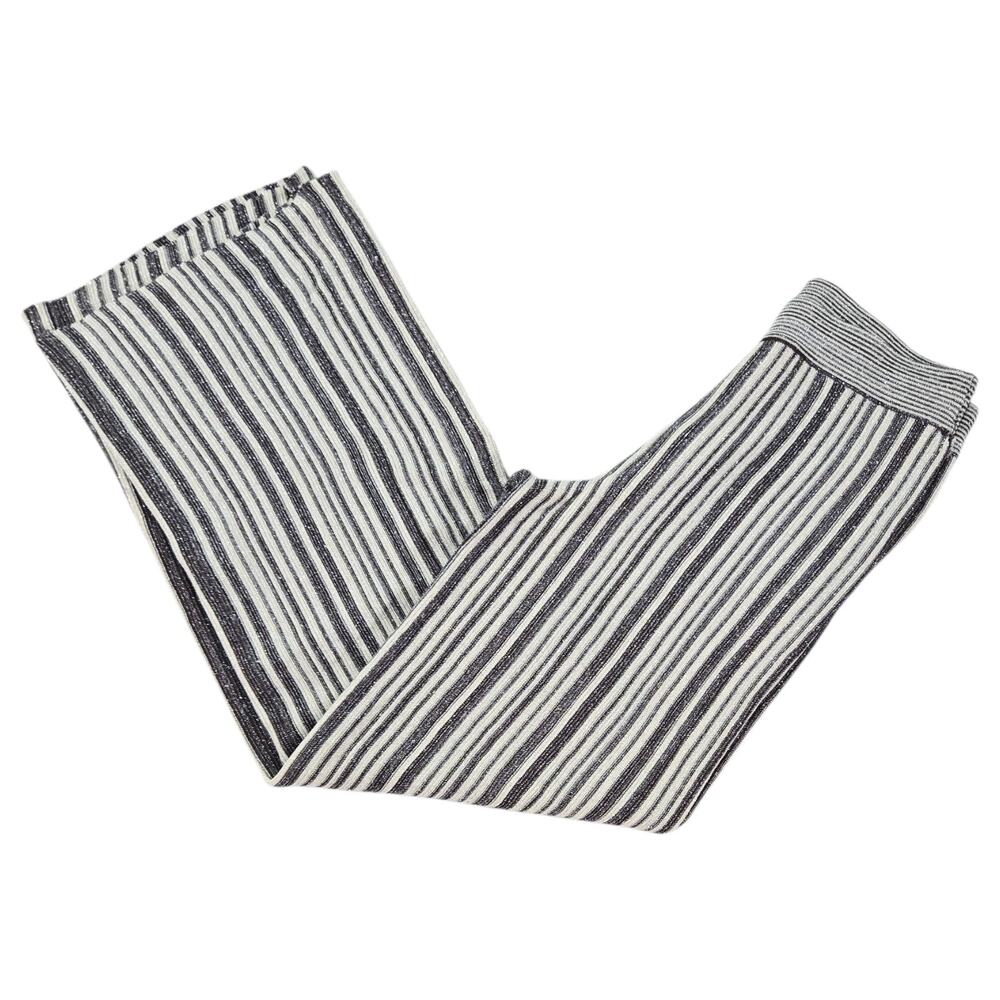 House of Harlow 1960 XS Metallic Stripe Knit Wide Leg Pull On Pants Boho Disco